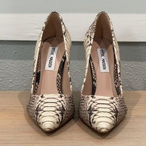 Steve Madden Daisie Natural Snakeskin, size 6 NIB
